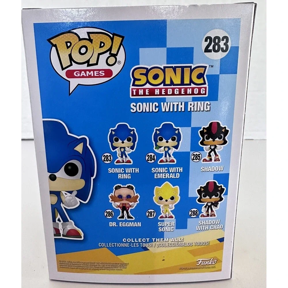 Funko Pop! Games‎ Sonic the Hedgehog with Ring - Sega Vinyl Figure # 283